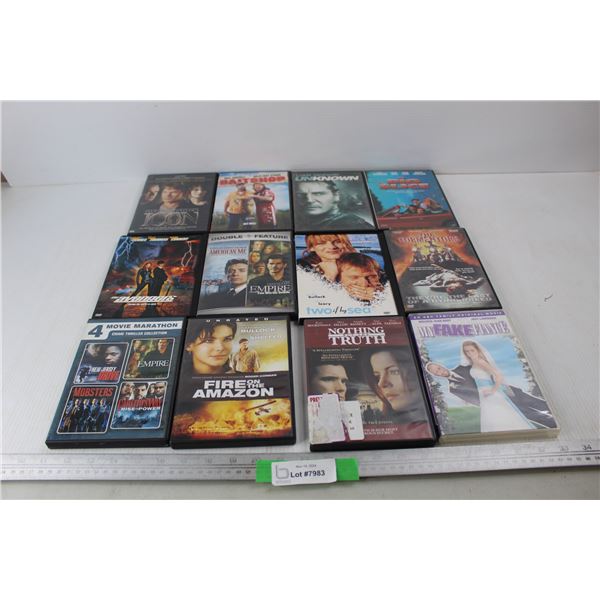 (12) Various DVDs, Fire On The Amazon, Bait Shop, Misc.