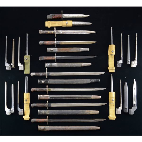 LOT OF 16 COMMONWEALTH BAYONETS.