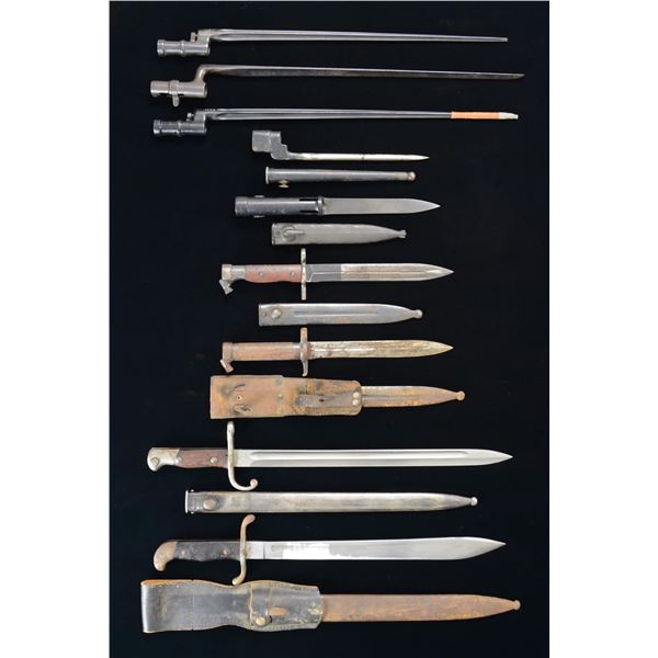 10 US & FOREIGN BAYONETS.