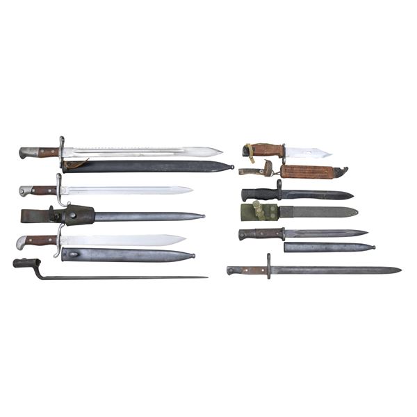 ASSORTED LOT OF EIGHT BAYONETS.