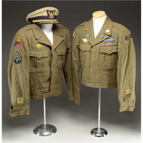 WWII US UNIFORMS & A BOY SCOUT UNIFORM.