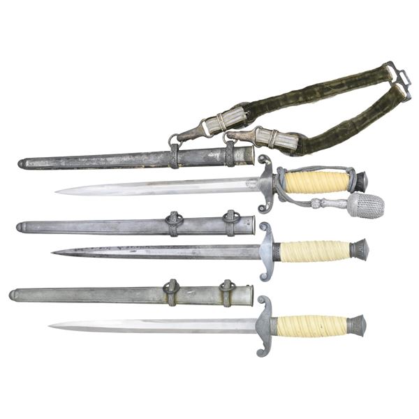 3 WWII GERMAN ARMY DAGGERS.