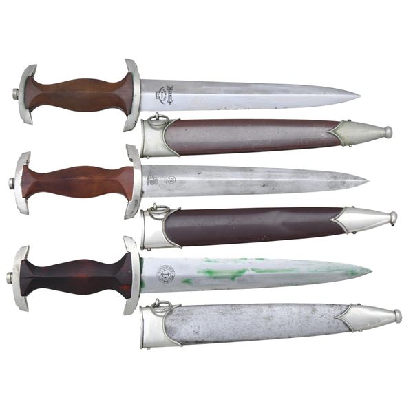 3 WWII GERMAN SA DAGGERS.