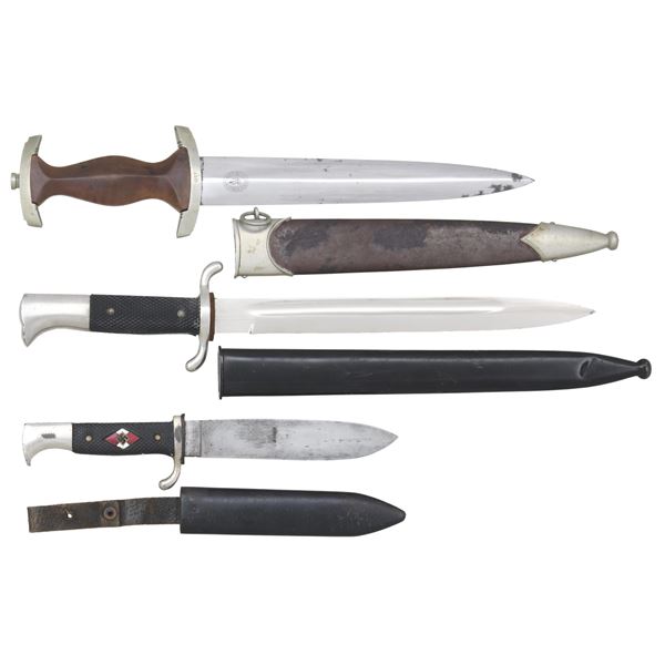 3 WWII GERMAN EDGED WEAPONS.