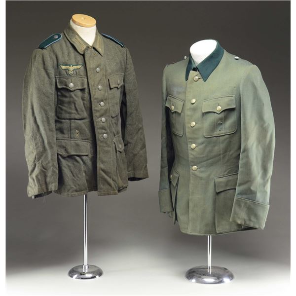 2 WWII GERMAN UNIFORMS.