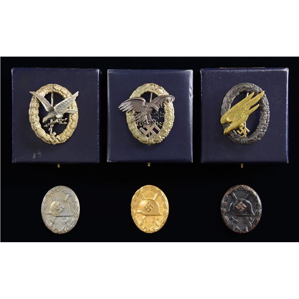 6 WWII GERMAN BADGES.