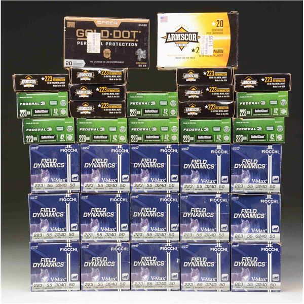 LARGE GROUPING OF .223 REM AMMUNITION.
