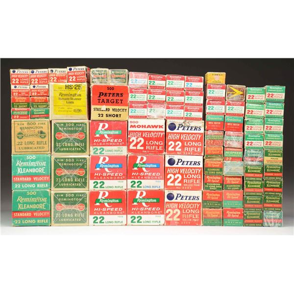 ASSORTED 22 RF AMMO LOT.