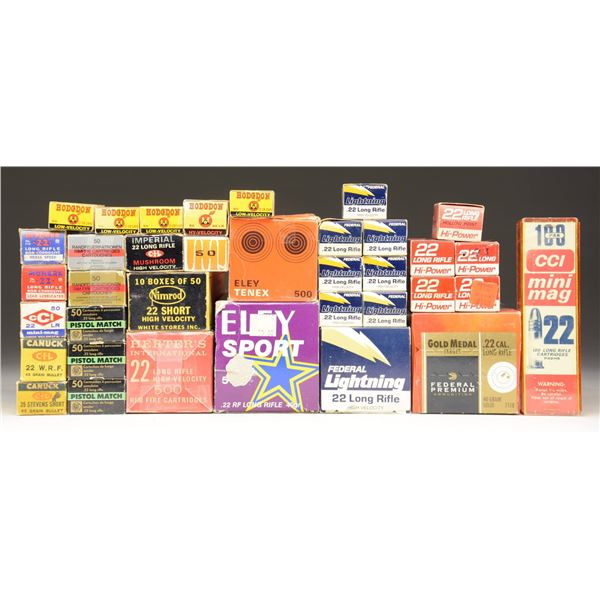 LOT OF ASSORTED RIMFIRE AMMO.