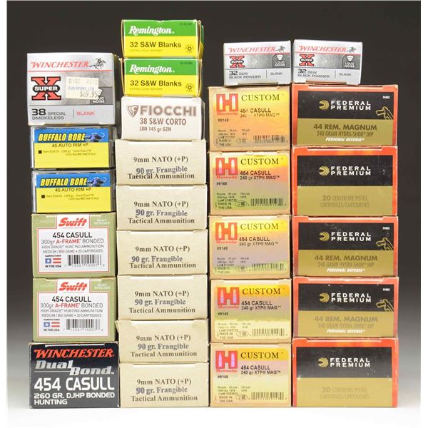 LOT OF ASSORTED HANDGUN AMMO.