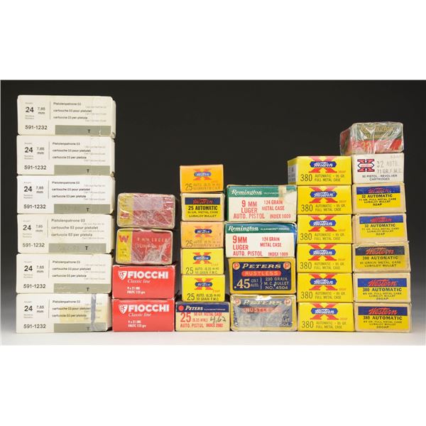 LOT OF ASSORTED PISTOL AMMO.