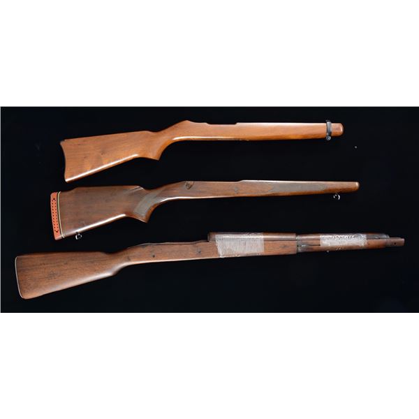 LOT OF THREE RIFLE STOCKS.