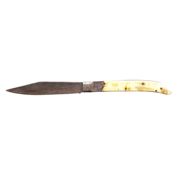 ANTIQUE FOLDING BOWIE KNIFE.