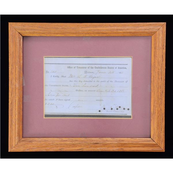 CIVIL WAR CONFEDERATE DOCUMENT.