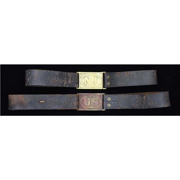 2 US M1874 BELTS WITH BUCKLES.