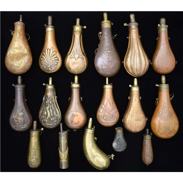 LOT OF 28 ASSORTED POWER FLASKS.