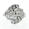 Image 4 : Antique Art Deco 14k Gold 1.09 ctw European & Single Cut Diamond Bypass Heart Ri