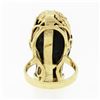 Image 7 : Vintage 14k Yellow Gold Carved Face Detailed Blackamoor Ring w Open Work Setting