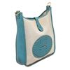 Image 2 : Hermes Blue Leather Evelyne 1 GM Crossbody Bag