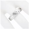 Image 3 : Men's Keepsake 14k White Gold 0.10 ctw Diamond Diagonal Channel Wedding Band Rin