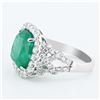 Image 2 : 8.16 ctw Emerald and 1.57 ctw Diamond Platinum Ring (GIA CERTIFIED)