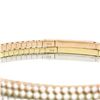 Image 6 : (3) NEW 14k Rose Yellow White Gold Diamond 6.5" Flexible Stack Bangle Bracelets