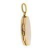 Image 2 : Antique 14k Rose Gold & Platinum Stripped Work Polished Oval Locket Pendant