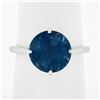 Image 1 : NEW 14k White Gold 4.63 ctw Round Brilliant London Blue Topaz Prong Solitaire Ri