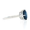 Image 5 : NEW 14k White Gold 4.63 ctw Round Brilliant London Blue Topaz Prong Solitaire Ri