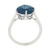 Image 6 : NEW 14k White Gold 4.63 ctw Round Brilliant London Blue Topaz Prong Solitaire Ri