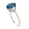 Image 8 : NEW 14k White Gold 4.63 ctw Round Brilliant London Blue Topaz Prong Solitaire Ri