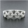 Image 2 : 14k White Gold 0.23 ctw Diamond Interlocking Open Circular Link Design Band Ring