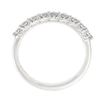 Image 7 : NEW 14K White Gold 0.36 ctw Round Diamond Center Shared Prong Wedding Band Ring