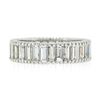 Image 7 : Vintage Platinum 4.60 ctw Straight Baguette Prong Set Diamond Eternity Band Ring