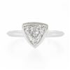Image 4 : NEW Platinum GIA 1.01 ctw Trillion Cut Bezel Diamond Solitaire Engagement Ring