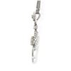 Image 6 : 14k White Gold 2.06 ctw GIA Large Diamond Open Swirl Dangle Pendant w/ Dual Chai