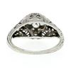 Image 6 : Antique Art Deco 18k White Gold.21 ctw Diamond Solitaire Filigree Engagement Rin