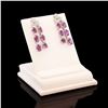 Image 3 : 4.85 ctw UNHEATED Purple Pink Kashmir Sapphire and 0.52 ctw Diamond Platinum Ear