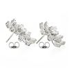 Image 3 : Vintage Platinum 6.4 ctw Pear Marquise Diamond Large Snowflake Spray Stud Earrin
