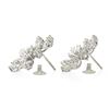 Image 4 : Vintage Platinum 6.4 ctw Pear Marquise Diamond Large Snowflake Spray Stud Earrin