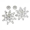 Image 5 : Vintage Platinum 6.4 ctw Pear Marquise Diamond Large Snowflake Spray Stud Earrin