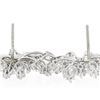 Image 6 : Vintage Platinum 6.4 ctw Pear Marquise Diamond Large Snowflake Spray Stud Earrin