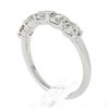 Image 9 : 18k White Gold 1.24 ctw Round Ideal Low Profile Diamond 5 Stone Stack Band Ring