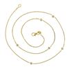 Image 3 : 14K Yellow Gold .12 ctw 6 Bezel Station Round Diamond by the Yard Chain Necklace