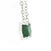 Image 4 : NEW 14K White Gold.43 ctw Oval Sideways Emerald Petite Solitaire Pendant Necklac