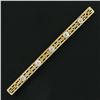 Image 2 : Antique Strobel & Crane 14k Gold .60 ctw European Diamond Filigree Bar Pin Brooc