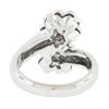 Image 7 : 18k White Gold 0.45 ctw Round Pink Sapphire & Diamond Bypass Flower Cocktail Rin
