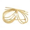 Image 1 : Vintage Carl Art Inc 14k Gold Modernist Wire Work & Pearl Dual Finish Bow Brooch