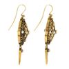 Image 3 : Antique Victorian 14k+ Gold Cultured Pearl Blue Enamel Drop Dangle Earrings