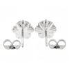 Image 3 : NEW 14K White Gold 0.85 ctw European Diamond Buttercup Prong Flower Stud Earring